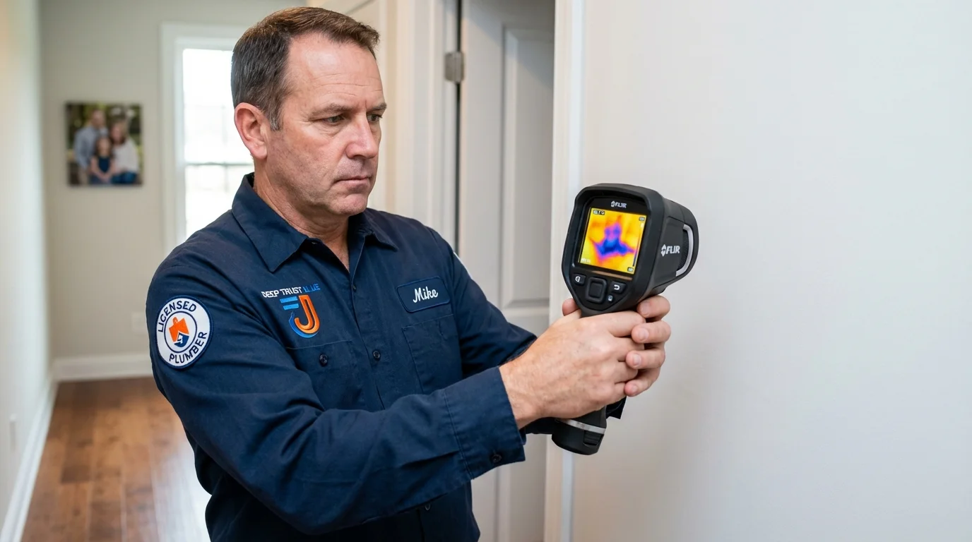 Thermal imaging leak detection by Johns Plumbing LLC in Grand Forks